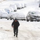 Temporal de nieve en Guijuelo, en Salamanca, por la borrasca Ingrid