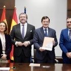 María González Corral, Isidoro J. Alanís, Alfonso Fernández Mañueco y Santiago Miguel Casado.