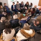 Carlos Martínez Mínguez e Iratxe García se reúnen con residentes en Bruselas nacidos en Castilla y León.