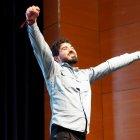 Alvise Pérez en un acto electoral de Se Acabó La Fiesta este domingo en Valladolid