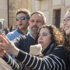 El líder de Vox, Santiago Abascal, en un acto preelectoral en Arévalo