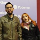 Miguel Ángel Llamas e Irene Zugasti, este sábado en Valladolid.
