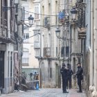 Calle de Miranda de Ebro donde se producía el incendio de la vivienda con tres fallecidas y cuatro heridos.