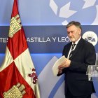 El presidente de las Cortes de Castilla y León, Francisco Vázquez, comparece tras la la ronda de consultas.