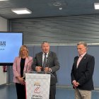 Reunión del Consejo de Alcaldes de Zamora. Atienden a los medios de comunicación el presidente de la Diputación de Zamora, Javier Faúndez, y la presidenta del órgano, Ainhoa Aranguren.