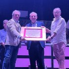 Joaquín Sánchez Torné, Nicanor Sen y Julio César Fernández, en la Feria de Pajares de los Oteros.