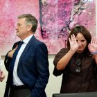 Carlos Martínez, Francisco Vázquez y Patricia Gómez, en la Junta de Portavoces de ayer.