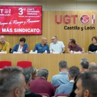 El secretario general del sindicato en Castilla y León, Óscar Lobo, en la celebración del Comité Autonómico del UGT, que analiza la situación económica, social y política en el ámbito autonómico y nacional.