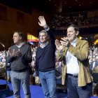 Carbayo, Feijóo y Mañueco en el mitin del PP en Salamanca.