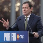 El presidente del PP de Castilla y León clausura un acto de presentación de candidatos de Palencia.