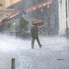 Imagen de archivo de lluvias en Castilla y León.- E.M.