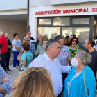 El secretario general del PSOECyL, Luis Tudanca, inaugura la nueva sede del PSOE en Peñaranda de Bracamonte, Salamanca. Ical