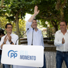 El presidente autonómico del PP, Alfonso Fernández Mañueco, participa en un acto electoral en Soria.- ICAL