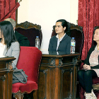 Raquel Gago, Triana Martínez y Montserrat González en la lectura del veredicto, el 20 de febrero de 2016. J. C. / POOL / ICAL