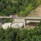 El viaducto del Castro entre León y Lugo sufre un derrumbe en el tercer vano del puente. -E. PRESS
