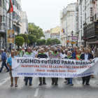 Manifestación de Socibur para pedir inversiones en las infraestructuras de Burgos.- ICAL