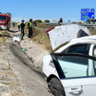 Accidente de tráfico en la carretera 601, en Cuéllar, Segovia. Ical