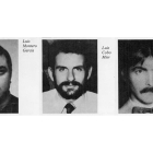 Luis Montero, Luis Cobo y Juan Mañas, los fallecidos en el Caso Almería. FOTO CEDIDA POR 'DESMEMORIADOS CANTABRIA'