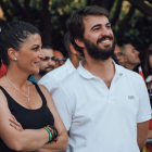 Macarena Olona y Juan García-Gallardo, en una mitin de la campaña de Andalucía. E. M.