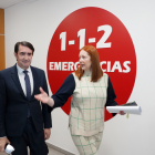 El consejero de Medio Ambiente, Vivienda y Ordenación del Territorio, Juan Carlos Suárez-Quiñones, y la directora de la Agencia de Protección Civil y Emergencias, Irene Cortes.- ICAL