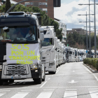 Imagen de archivo de una manifestación de camiones en la huelga de transporte. -J.M.LOSTAU