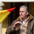 El secretario general de Vox, Javier Ortega Smith, en una imagen de archivo de un mitin en Valladolid. -ICAL