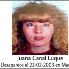 Cartel de la desaparición de la mujer cuyo cadáver ha sido encontrado en Ávila.- E. M.