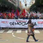 Manifestación en defensa de la democracia en León. ICAL
