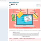 Alerta del intento de phising colgada en el portal Educacyl.