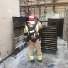 Intervención de los bomberos en una fábrica de Soria.- ICAL