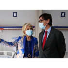 Verónica Casado y Salvador Illa, en la visita del ministro de Sanidad a Valladolid en octubre pasado. ICAL