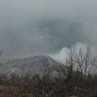 Incendio en el monte Aquiana, por el que ha tenido que ser desalojado el pueblo de San Adrián. Ical