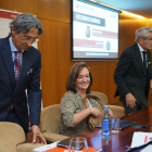 Cristina Herrero, junto Juan Carlos de Margarida y Valentín Pich. - ICAL
