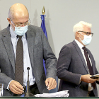 Francisco Igea y Joaquín Meseguer durante una comparecencia en octubre de 2021. ICAL