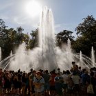 Espectáculo de agua en La Granja.