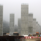 Obras de la autovía A-11 en el tramo Quintanilla-Olivares, en la provincia de Valladolid.