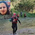 Momento en el que se localizaba el cadáver de la mujer desaparecida en Saldaña.