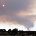 Imagen del incendio forestal de Trabazos en Zamora