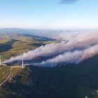 Columnas de humo del incendio de La Tejera (Zamora).