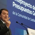 Alfonso Fernández Mañueco, en la presentación de los presupuestos.