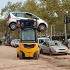 Dispositivo de la Junta de Castilla y León trabajan en las tareas de limpieza de la DANA en Valencia.