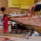 Corte de un jamón de la firma salmantina 'Joselito'