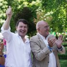 Alfonso Fernández Mañueco y Jesús Julio Carnero durante la campaña electoral