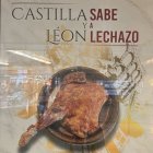 Cartel de la IGP Lechazo donde está mal escrito León
