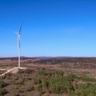 Aerogeneradores instalados en Quintanilla Sobresierra en una imagen de archivo.