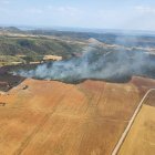 Vista aérea del incendio forestal en Cihuela (Soria).