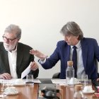 Santiago Aparicio y Carlos Martínez en la reunión celebrada este miércoles.