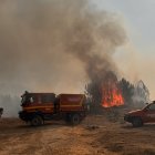 La UME en el incendio de Cuevas del Valle.