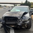 Estado en el que quedó uno de los vehículos en el accidente de la A-231.