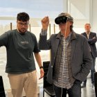 Carlos Martínez durante su visita al Parque Científico de la Universidad de Salamanca, en Villamayor.